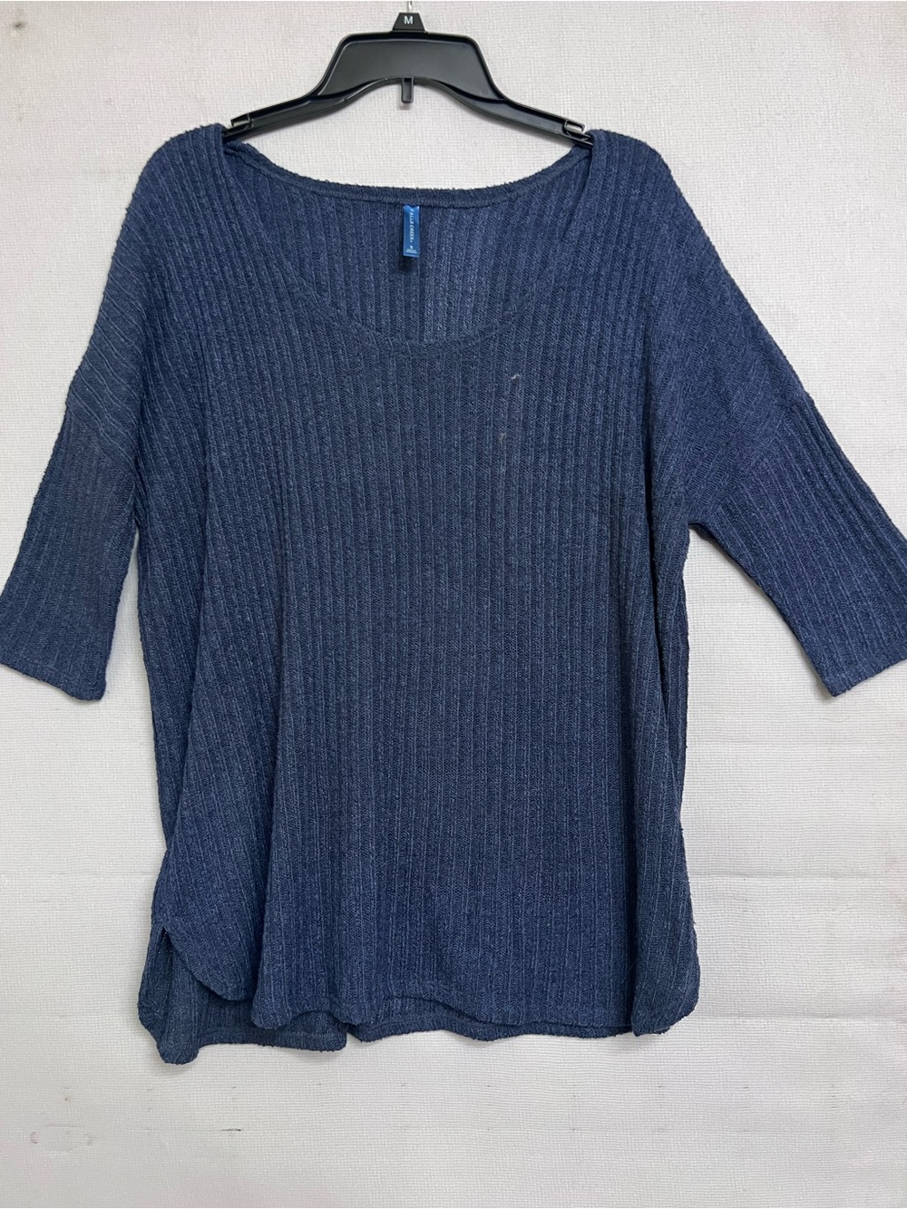Falls Creek Navy Ribbed Scoop Neck Sweater
